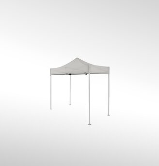 Gazebo pieghevole 3x1,5 m nel colore grigio chiaro.