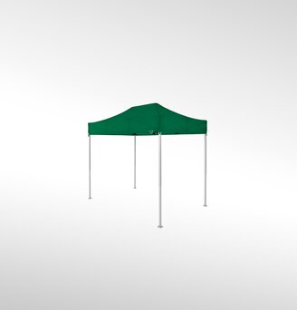 Un gazebo pieghevole verde di 3x2 m.