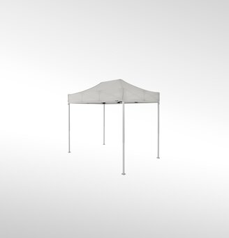 Gazebo pieghevole 3x2 m nel colore grigio chiaro.