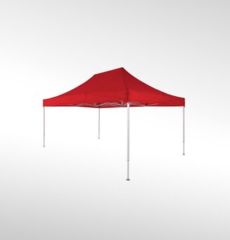 Gazebo pieghevole 6x4 m nel colore rosso.